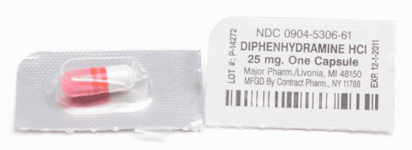 Diphenhydramine (6 tablets) Product Photo