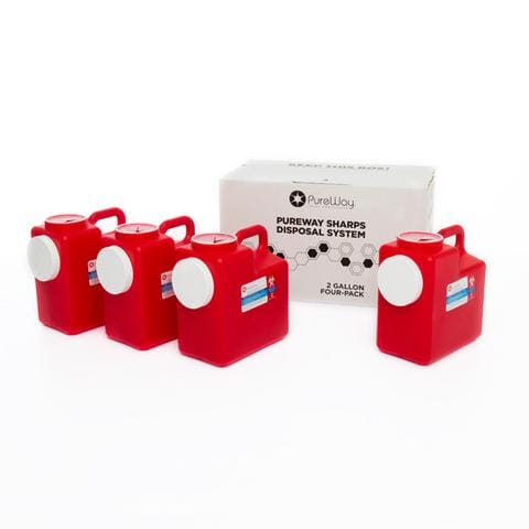 2 Gallon Sharps Disposal Mail-Back Container System (4 Pack) Product Photo
