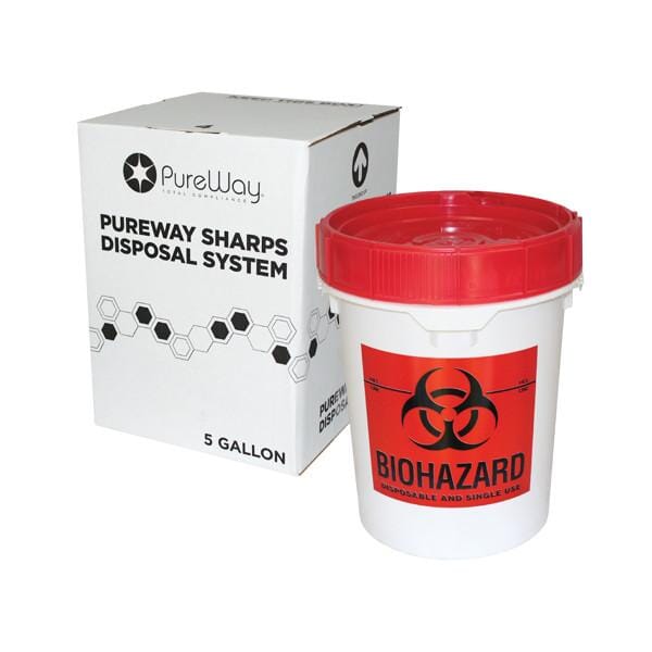 5 Gallon Sharps Mail-Back Disposal System  Product Photo