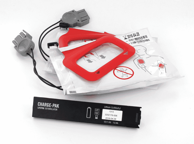Physio Control Lifepak CR Plus ChargePak & 2 sets of adult electrodes Product Photo