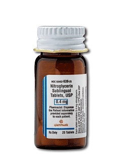 Nitroglycerin Sublingual Tablets 0.4 mg Product Photo